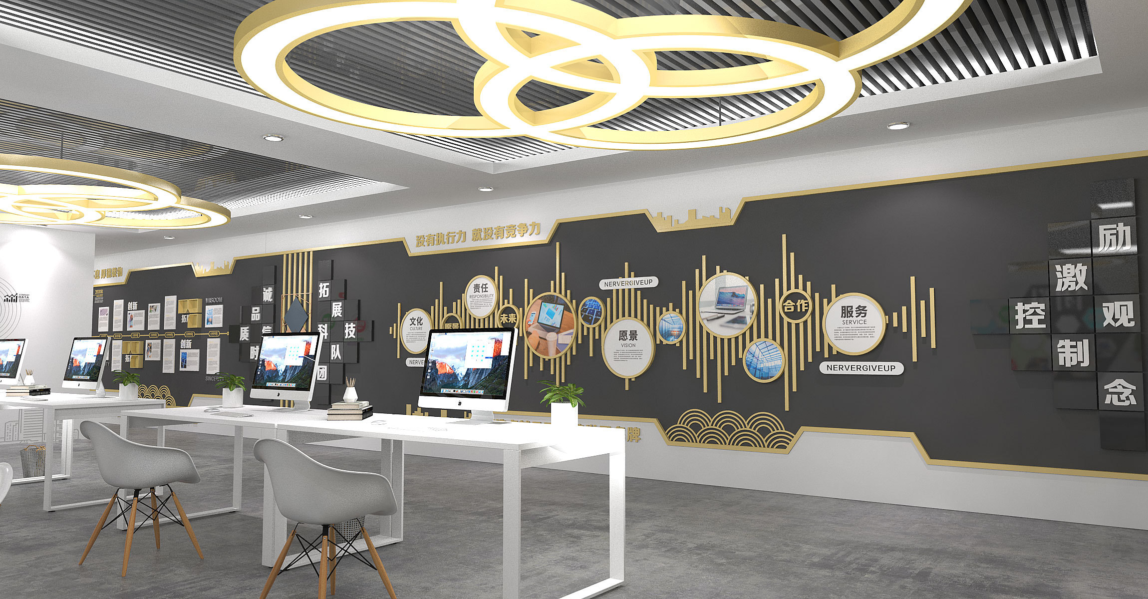 企业办公文化墙室内设计服务